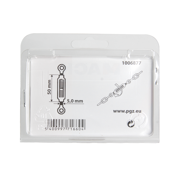 Mack 1006877 - 2 Spanner 2 Ösen verzinkt m5x50mm sw | 5 Stück