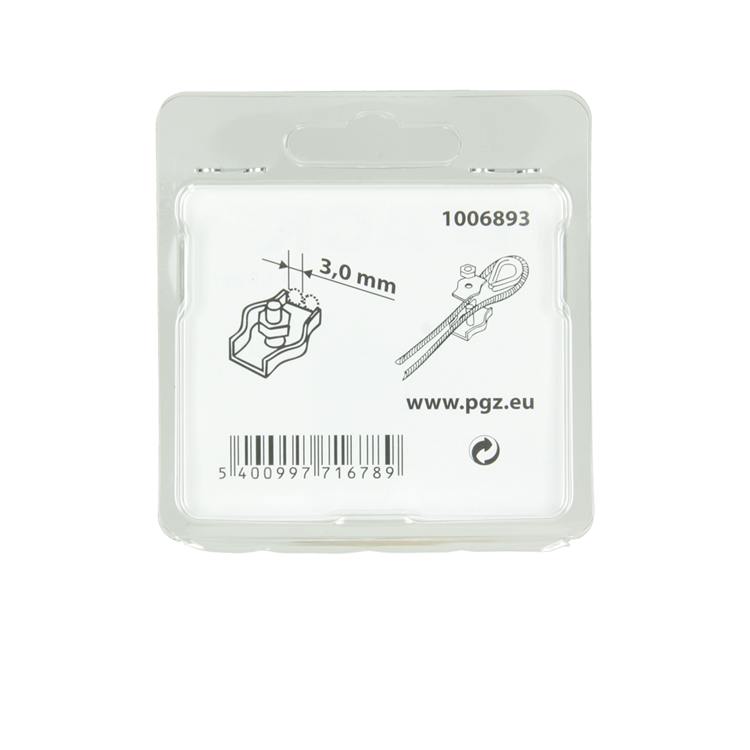 Mack 1006893 – 2 Stahldrahtklemmen Simplex Edelstahl 1,5–3 mm schwarz | 5 Stück