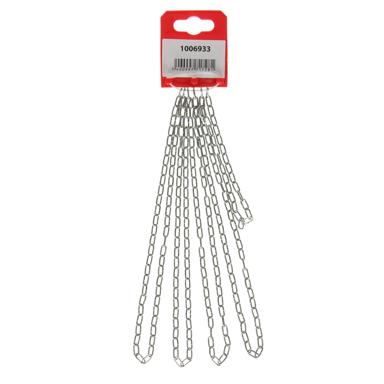 Mack 1006933 - Kuckuckskette vernickelt ø 1,1mm L 7mm 2m | 5 Stück