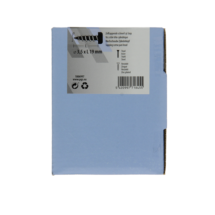 Mack 1006997 – selbstschneidend. Schraube Zylinderkopf 200 200 Stück 3,5x19mm | 5 Stück