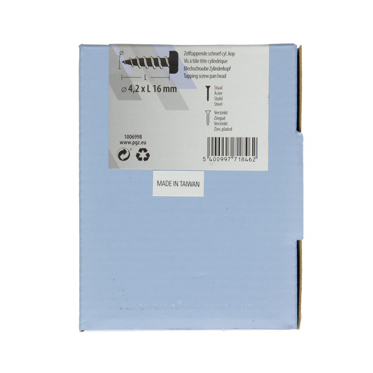 Mack 1006998 – selbstschneidend. Schraube Zylinderkopf 200 200 Stück 4,2x16mm | 5 Stück