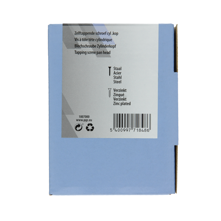 Mack 1007000 – selbstschneidend. Schraube Zylinderkopf 200 200 Stück 4,8x25mm | 5 Stück