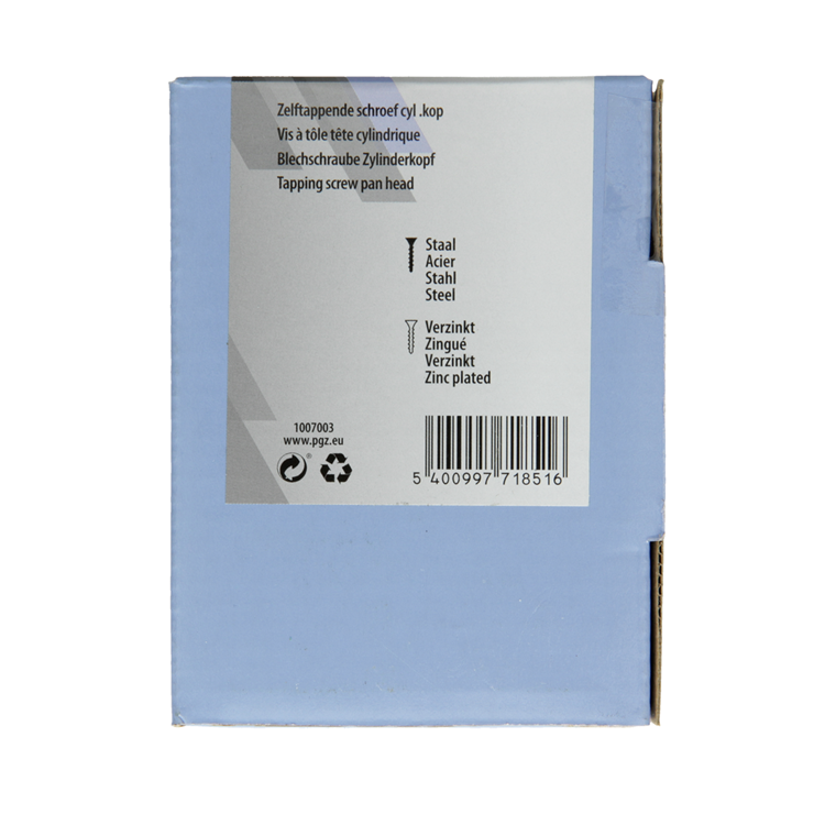 Mack 1007003 – selbstschneidend. Schraube Zylinderkopf 100 100 Stück 4,8x50mm | 5 Stück