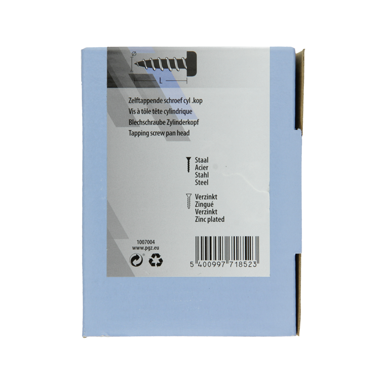 Mack 1007004 – selbstschneidend. Schraube Zylinderkopf 100 100 Stück 5,5x13mm | 3 Stück