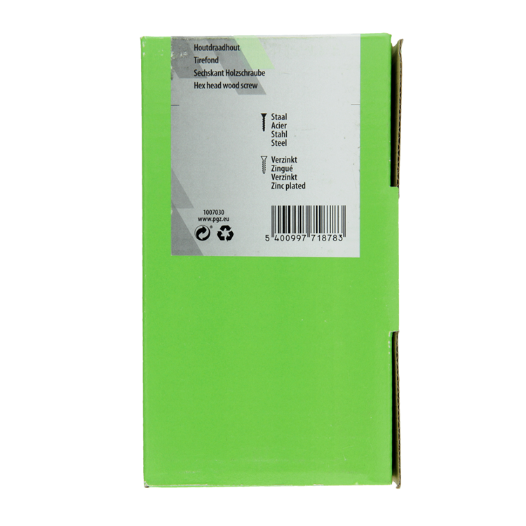 Mack 1007030 - Holzgewindebolzen Stahl verzinkt 150 Stück 6 x 40 mm | 3 Stück