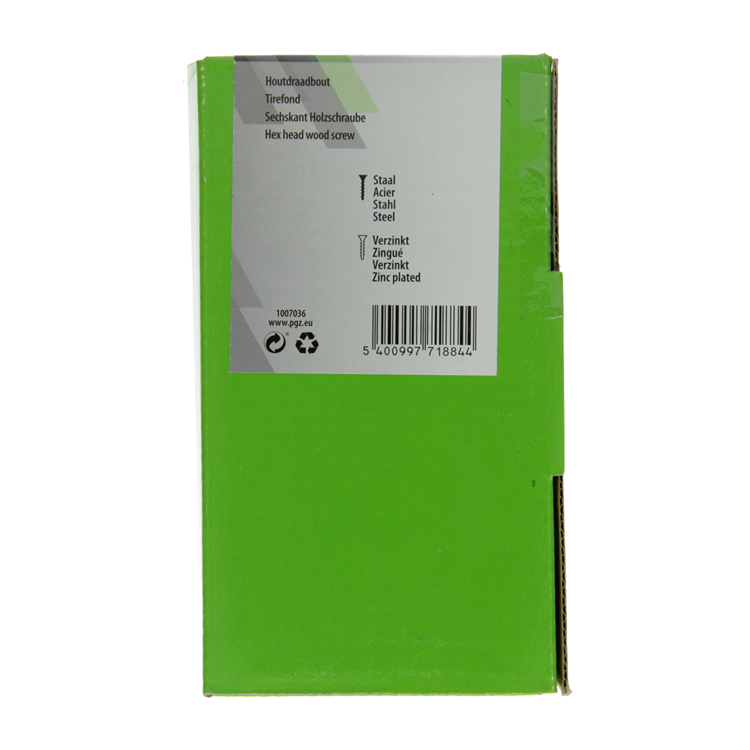 Mack 1007036 - Holzgewindebolzen Stahl verzinkt 100 Stück 8 x 30 mm | 3 Stück