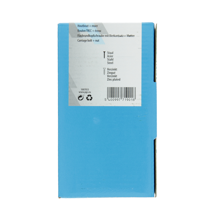 Mack 1007053 - Holzbolzen + Mutter verzinkt 100 Stück 6 x 60 mm | 2 Stk