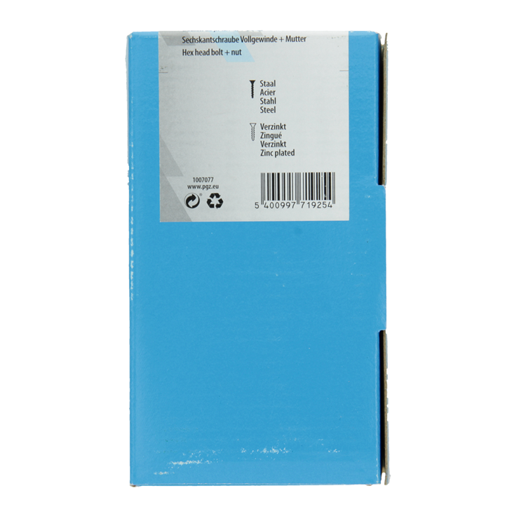 Mack 1007077 - Hahnschraube + Mutter verzinkt 100 Stück 8 x 20 mm | 3 Stück