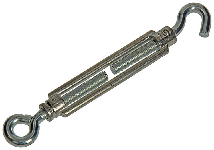Mack 1008541 - 2 Spannösen + Haken M8 x 110 mm verzinkt | 10 Stück