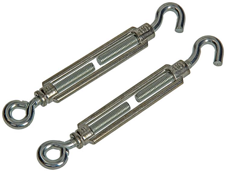 Mack 1008541 - 2 Spannösen + Haken M8 x 110 mm verzinkt | 10 Stück