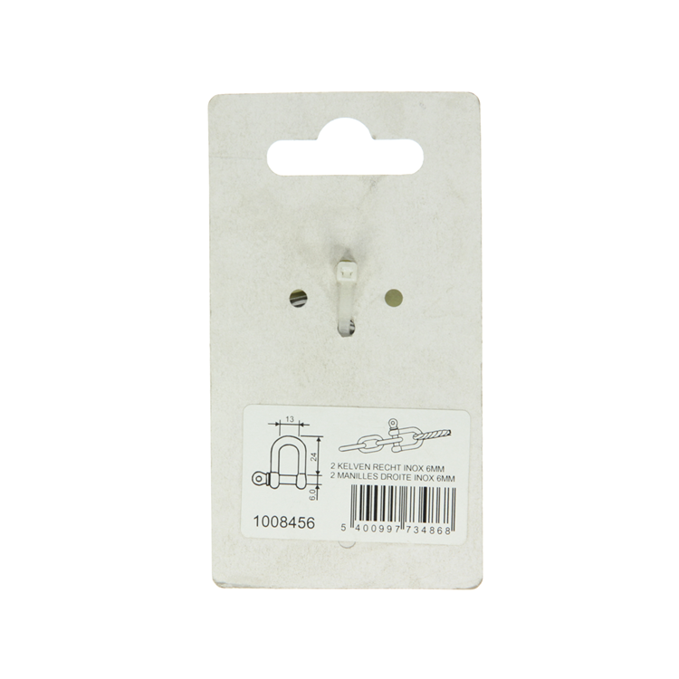 Mack 1008456 – 2 Backen gerade 6 mm Edelstahl | 10 Stück