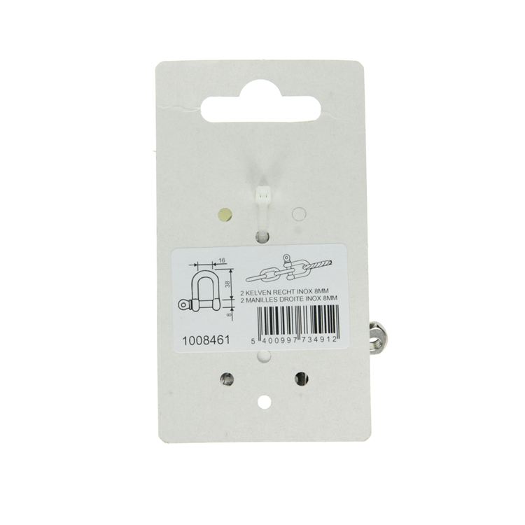 Mack 1008461 - 2 Backen gerade 8mm Edelstahl | 10 Stück
