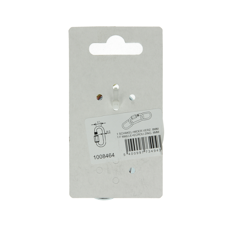 Mack 1008464 - 1 leeres Glied + Mutter 8mm verzinkt | 10 Stück