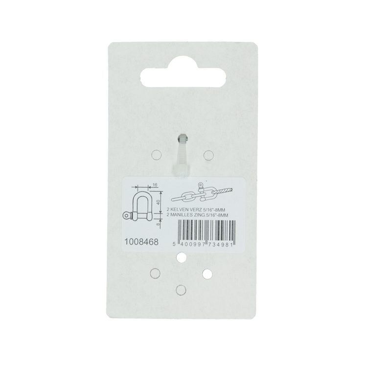 Mack 1008468 - 2 Backen gerade 8mm verzinkt | 10 Stück