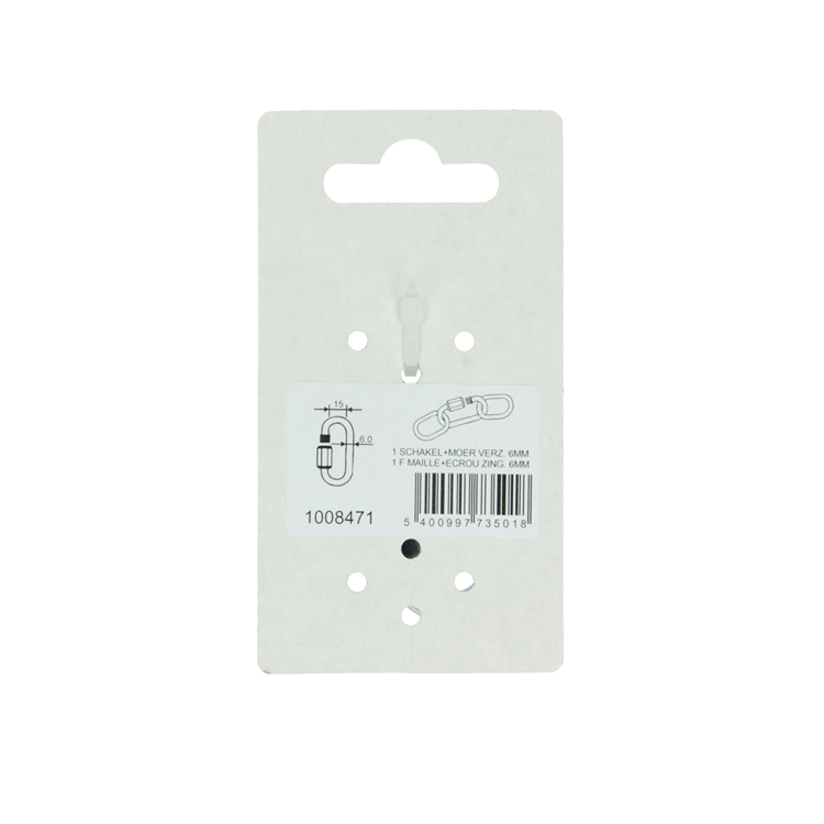 Mack 1008471 - 1 Leerglied + Mutter 6mm verzinkt | 10 Stück