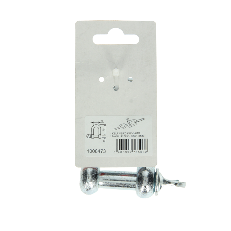 Mack 1008473 - 1 Fase gerade 14mm verzinkt | 10 Stück