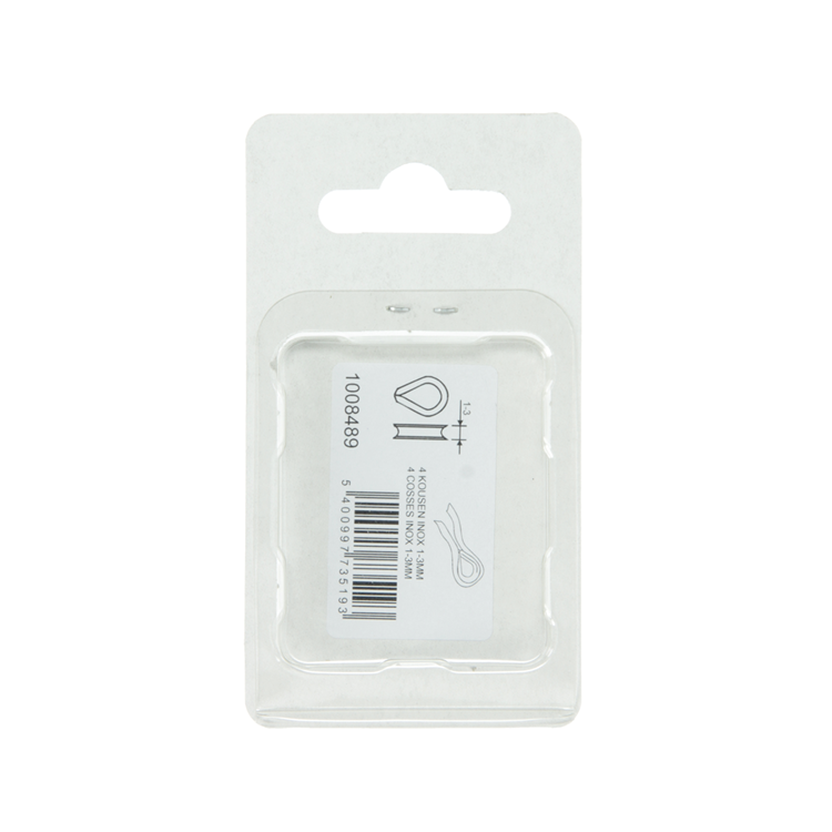 Mack 1008489 - 4 Strümpfe 2mm Edelstahl | 10 Stück