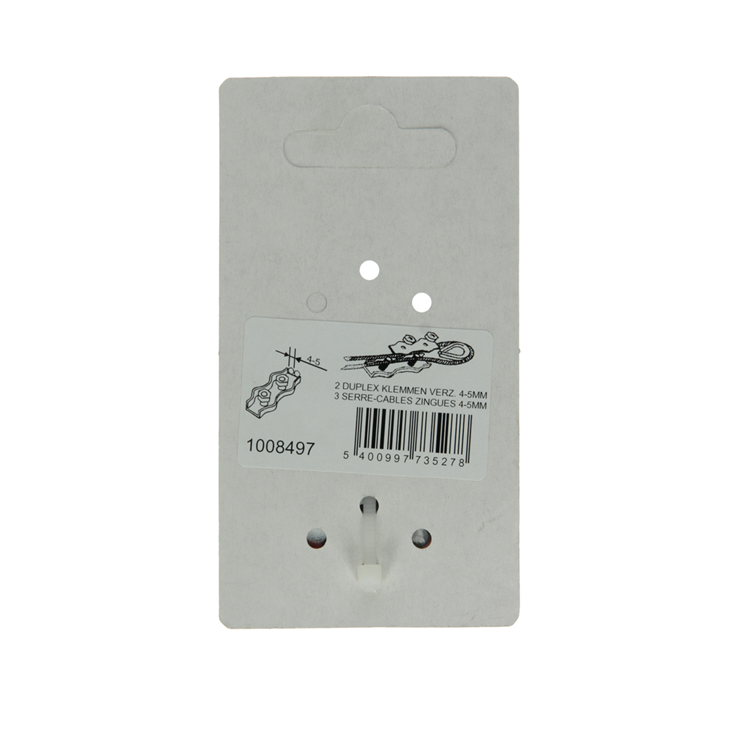 Mack 1008497 - 2 Stahldrahtklemmen 5mm Duplex verzinkt | 10 Stück