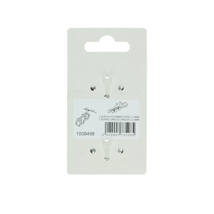 Mack 1008498 - 2 Stahldrahtklemmen 3mm Duplex verzinkt | 10 Stück