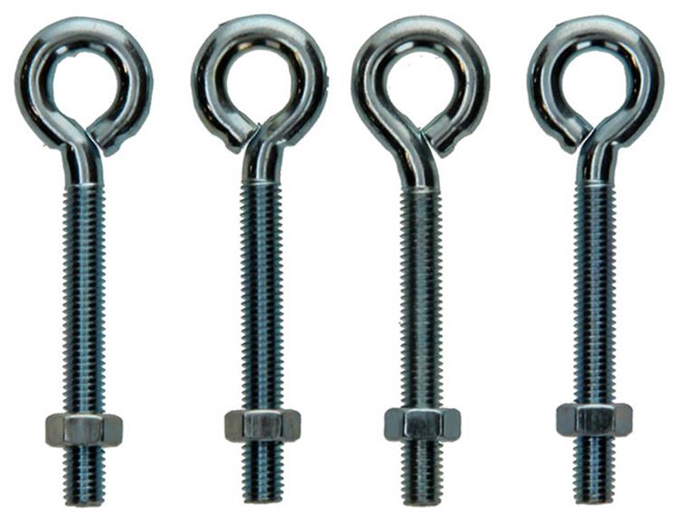 Mack 1008545 – 4 Ringschrauben + Mutter M5 x 40 mm verzinkt | 10 Stück