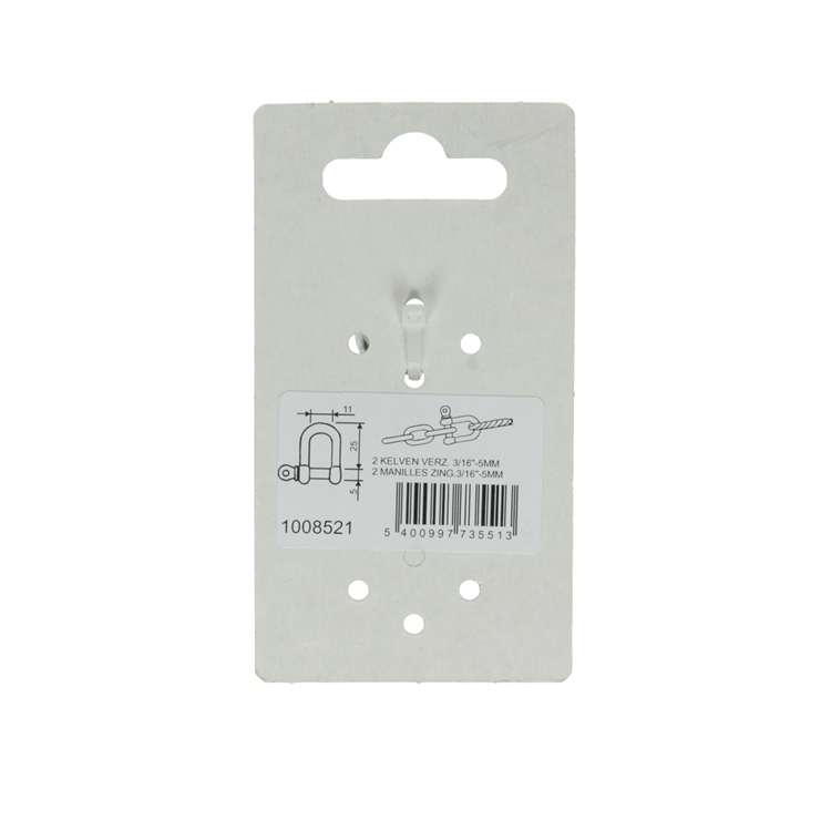 Mack 1008521 - 2 Backen gerade 5mm verzinkt | 10 Stück
