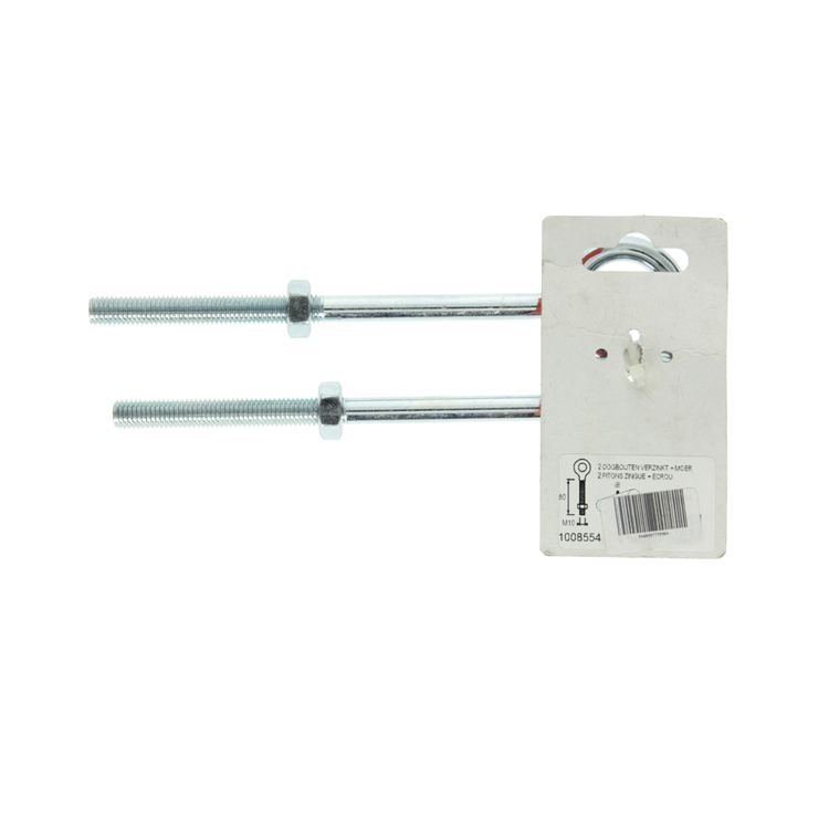 Mack 1008555 - 2 Ringschrauben + Mutter M10 x 150 mm verzinkt | 10 Stück