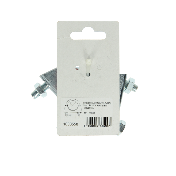 Mack 1008558 - 2 Auspuffschellen uni. m8 x 32 mm | 5 Stück
