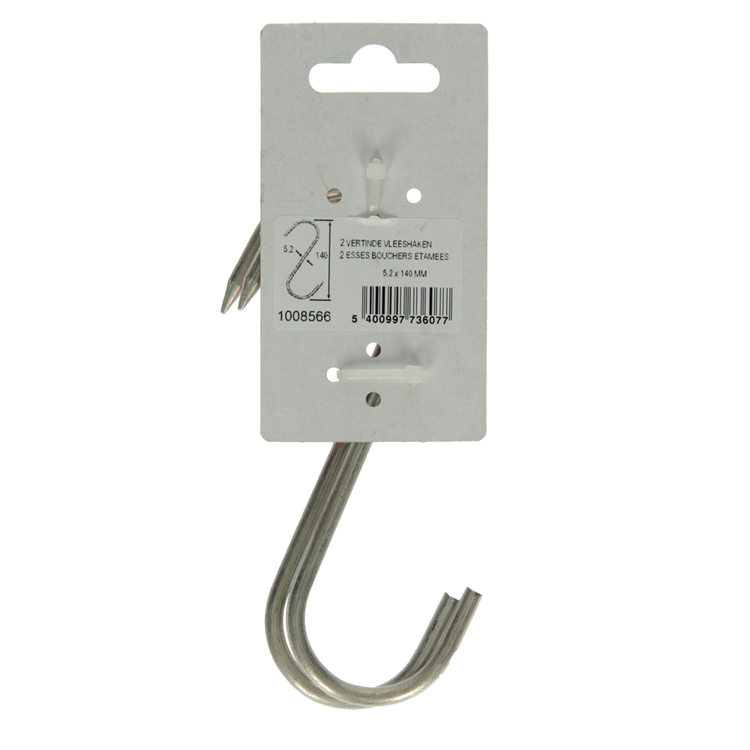 Mack 1008566 – 2 verzinnte Fleischhaken 5,2 x 140 mm | 10 Stück