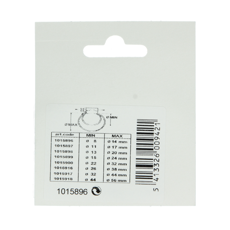 Mack 1015896 - 2 verzinkte Spannringe Karte 8x14mm | 10 Stück