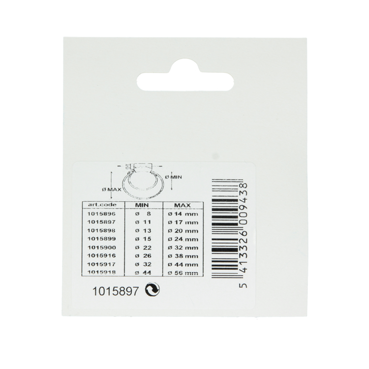 Mack 1015897 - 2 verzinkte Spannringe Karte 11x17mm | 10 Stück