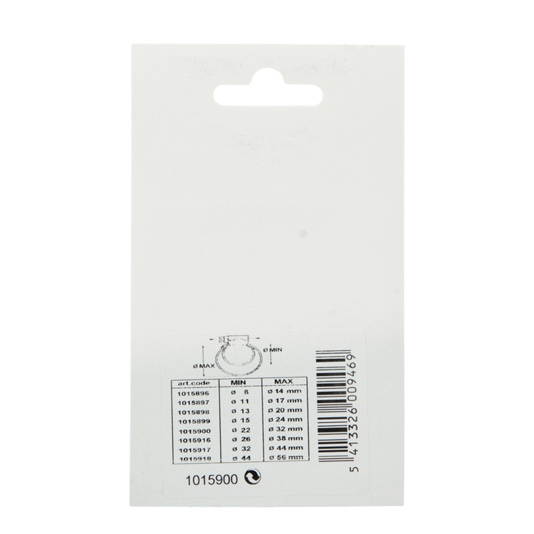 Mack 1015900 - 2 verzinkte Spannringe Karte 22x32mm | 10 Stück