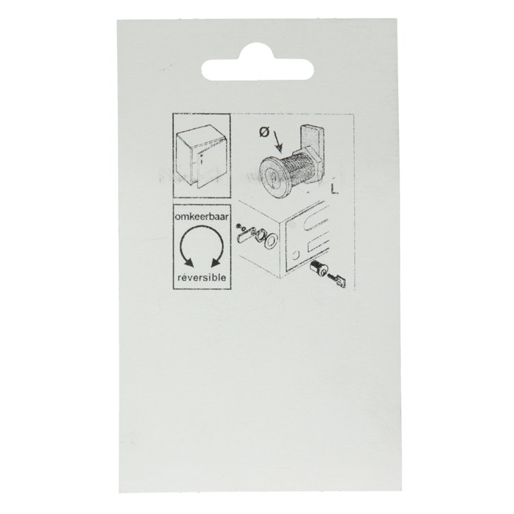 Mack 1013583 – Schrankschloss mit 1 Brief, verchromt, 22 mm | 5 Stück