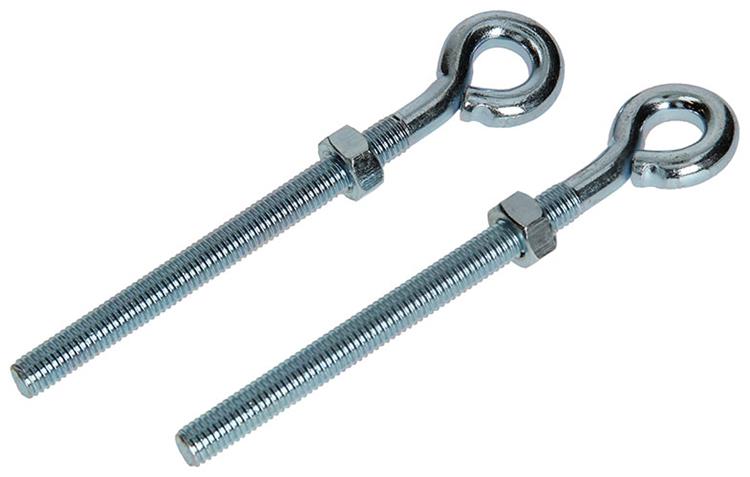 Mack 1008552 – 2 Ringschrauben + Mutter M8 x 100 mm verzinkt | 10 Stück