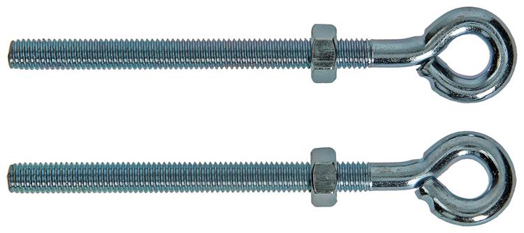 Mack 1008552 – 2 Ringschrauben + Mutter M8 x 100 mm verzinkt | 10 Stück