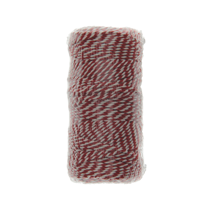 Mack 1014100 - Packseil Jute rot weiß 1mm ca. 90m | 10 Stück