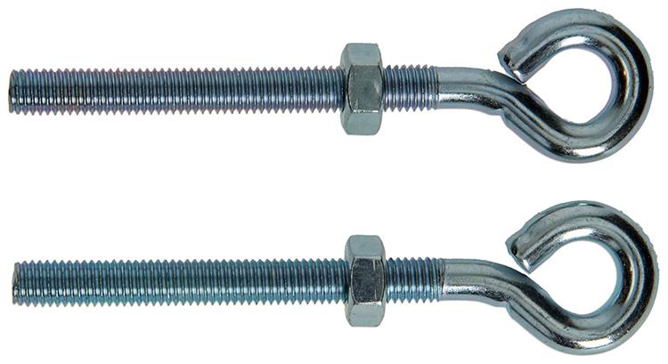 Mack 1008557 - 2 Ringschrauben + Mutter M10 x 100 mm verzinkt | 10 Stück