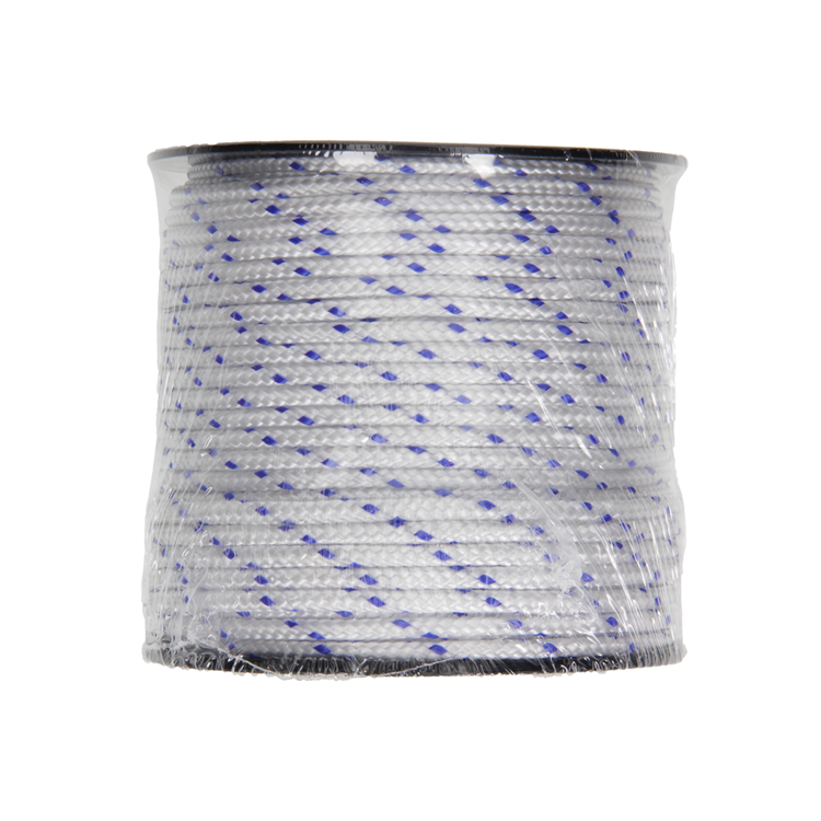 Mack 1014934 – PP-Geflecht, weiß, blau, Spule 4 mm, 50 m | 5 Stück