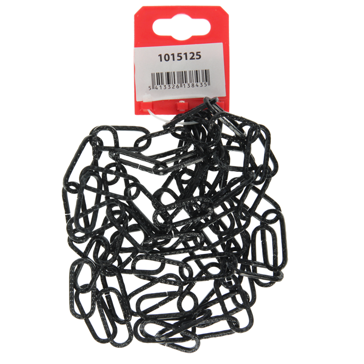 Mack 1015125 - Dekokette schwarz flach ø 3mm L 29mm 2m | 5 Stück