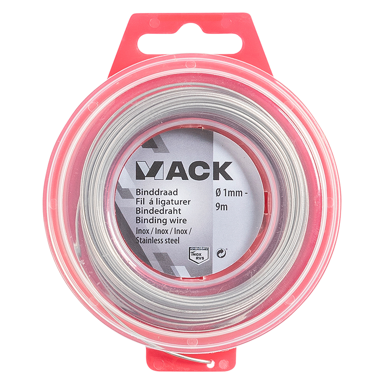 Mack 1015188 - Bindedraht Edelstahl Hobby ø1mm - 9m | 6 Stück