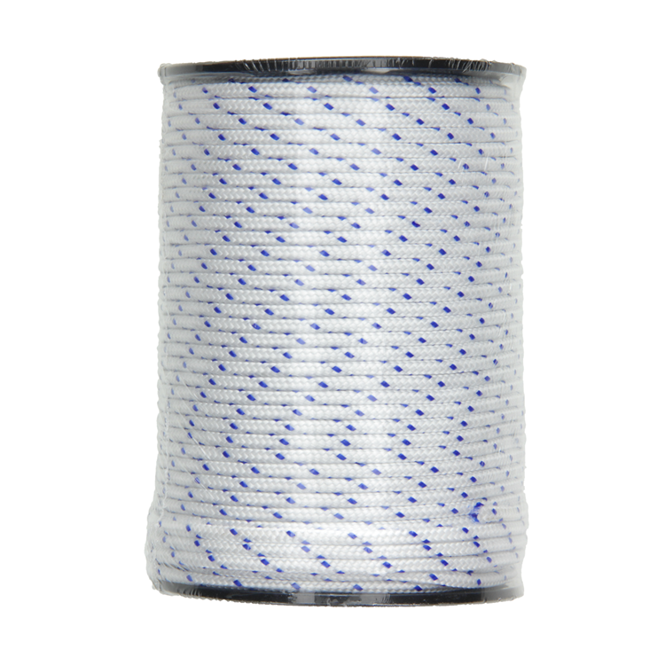Mack 1013957 - PP geflochtene weißblaue Spule 3mm 75m | 5 Stück