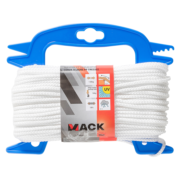 Mack 1013961 - Multilonseil weiß Rolle 3mm 30m | 5 Stück