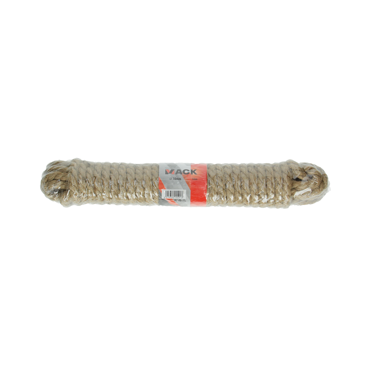 Mack 1013968 - Juteseil gedrehter Strang 10mm 10m | 5 Stück