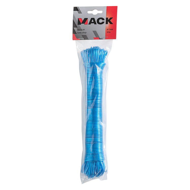 Mack 1014009 - Wäscheleinendraht PP blauer Strang 3mm 30m | 5 Stück
