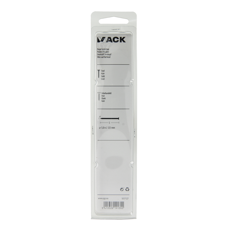 Mack 1017127 - Flachkopfnagel 180 gr 5,0 x 125 mm | 10 Stück