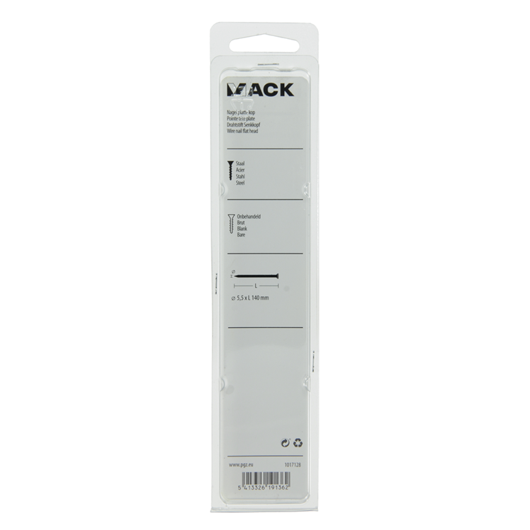 Mack 1017128 - Flachkopfnagel 180 gr 5,5 x 140 mm | 10 Stück