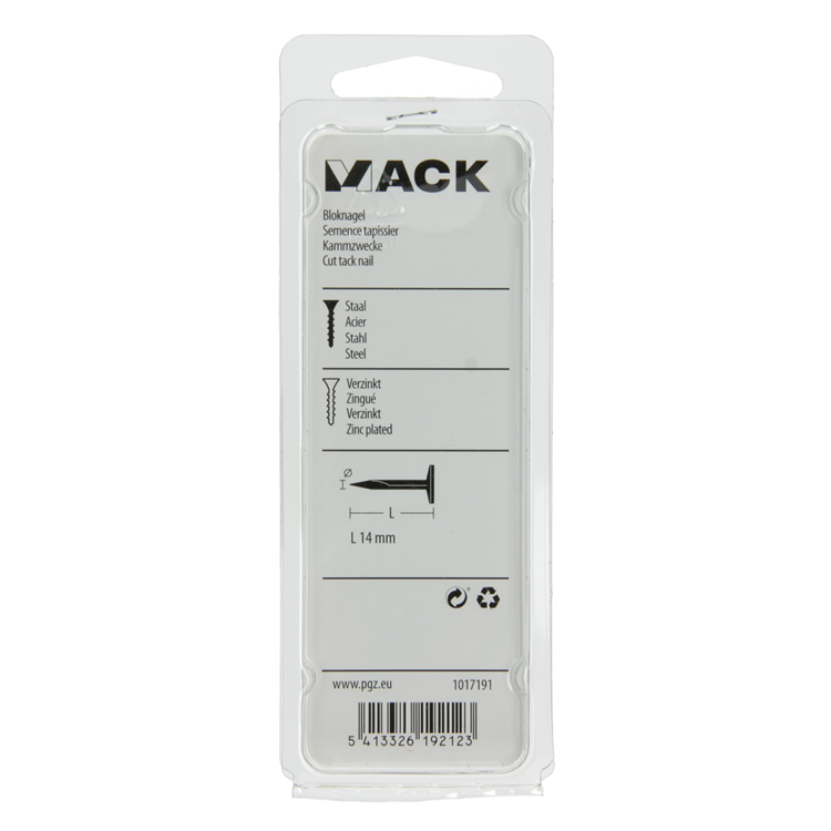 Mack 1017191 – Blocknagel aus verzinktem Stahl 50 gr14 mm | 10 Stück