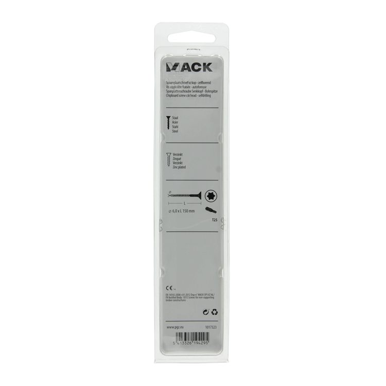 Mack 1017323 - spainplschr.vzkop-selfb. gelb plattiert 4 Stück 6,0 x 150 mm | 5 Stück