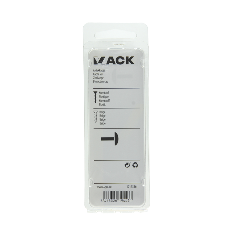 Mack 1017336 - Abdeckkappe Kunststoff beige 40 Stück | 10 Stück