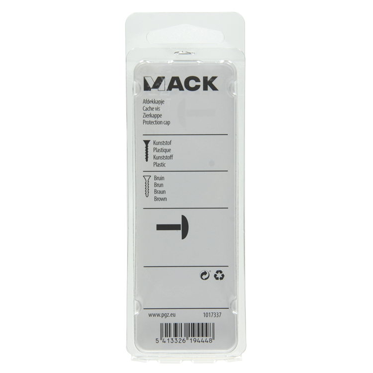 Mack 1017337 - Kunststoffhülle braun 40 Stück | 10 Stück