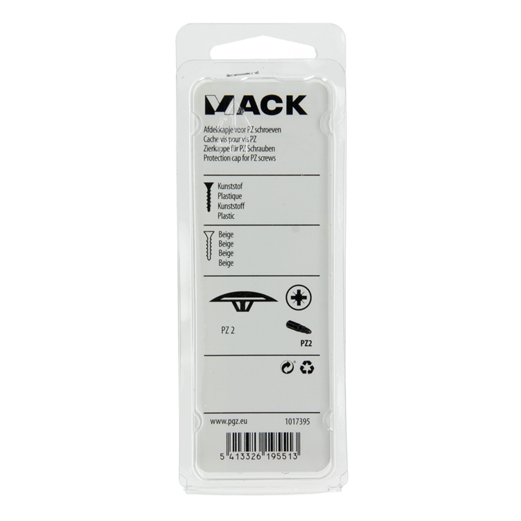 Mack 1017395 – Abdeckkappe für PZ-Schreibkunst. beige 40 Stück pz 2 | 10 Stück